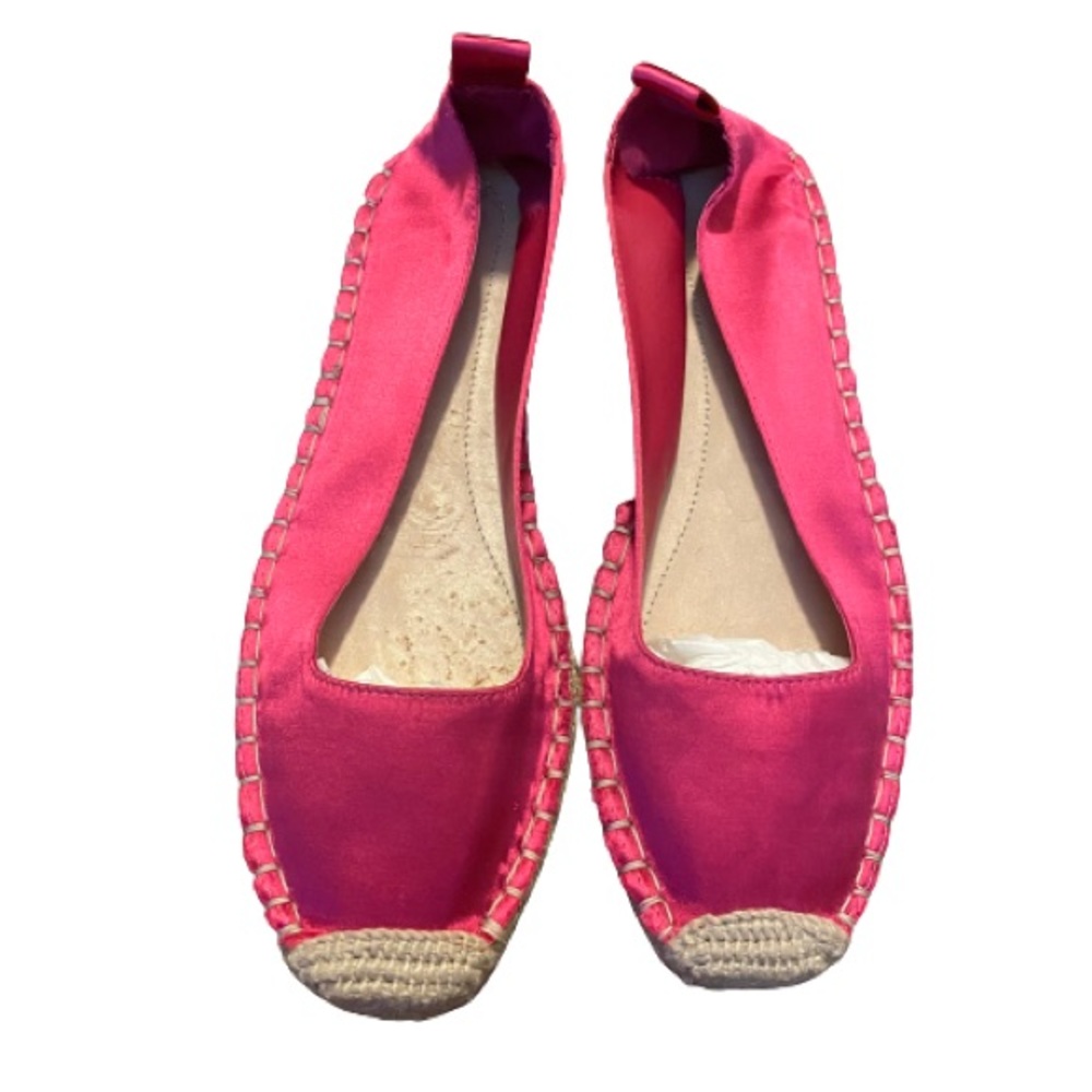 Never worn Zara pink satin espadrilles